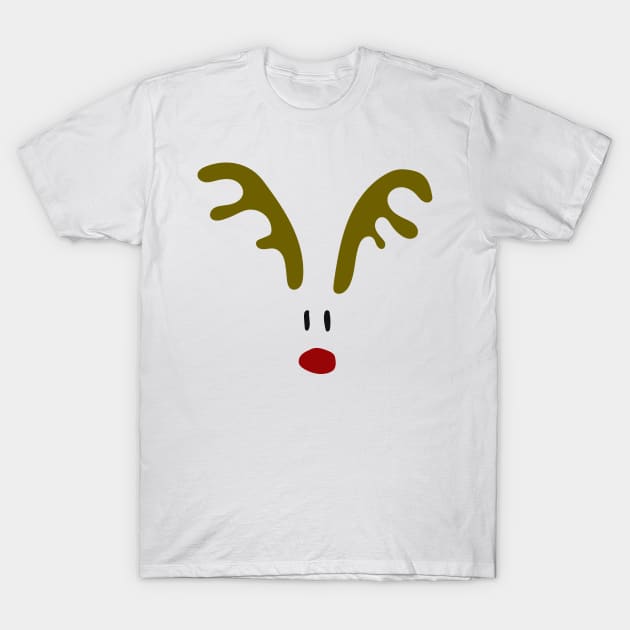 Christmas Red-Nose Reindeer T-Shirt by lou351007